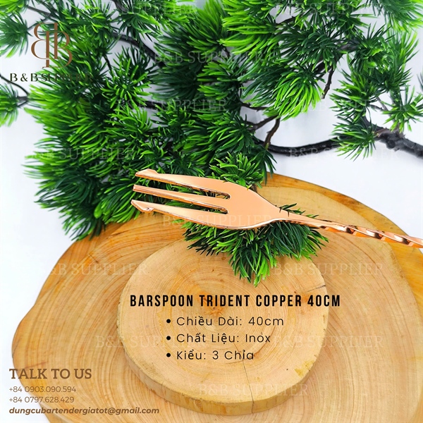 Barspoon Trident Copper 40cm - ảnh 2