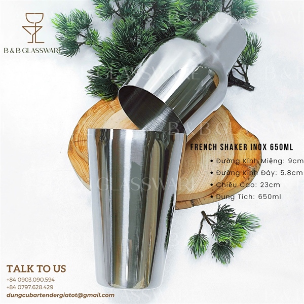 French Shaker Inox 650ml - ảnh 2
