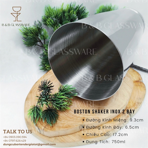 Boston Shaker Inox 2 Đáy - ảnh 2