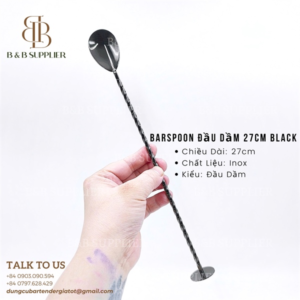 Barspoon Đầu Dầm 27cm Black 3