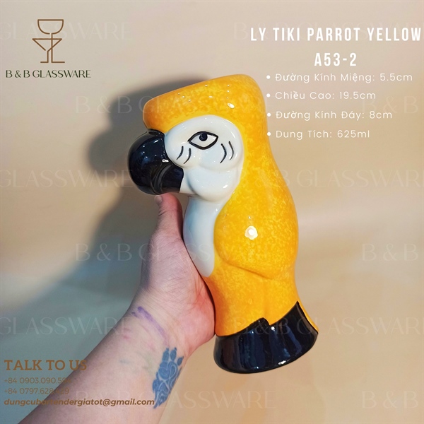 Ly Sứ Tiki Parrot Yellow A53-2 - ảnh 2