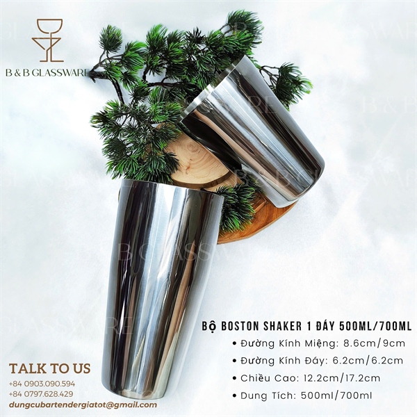 Bộ Boston Shaker 1 Đáy 500ml/700ml - ảnh 2