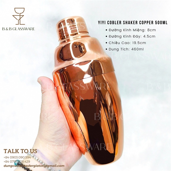 Yiyi Cobbler Shaker Copper 500ml 5