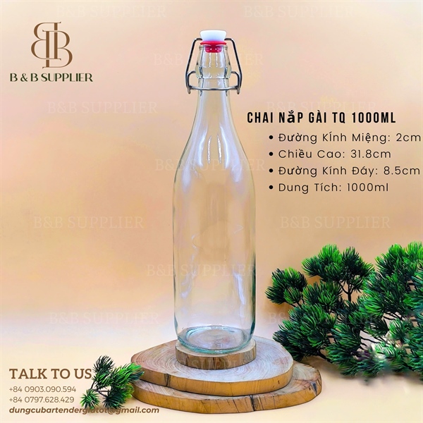 Chai Nắp Gài Thân Tròn B&B