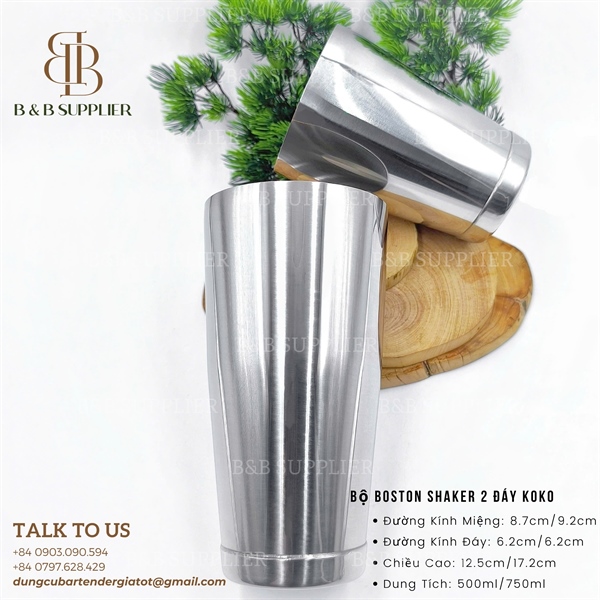 Bộ Boston Shaker 2 Đáy Koko - ảnh 2