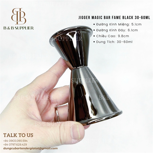 Jigger Magic Bar Fame Black 30-60ml 3