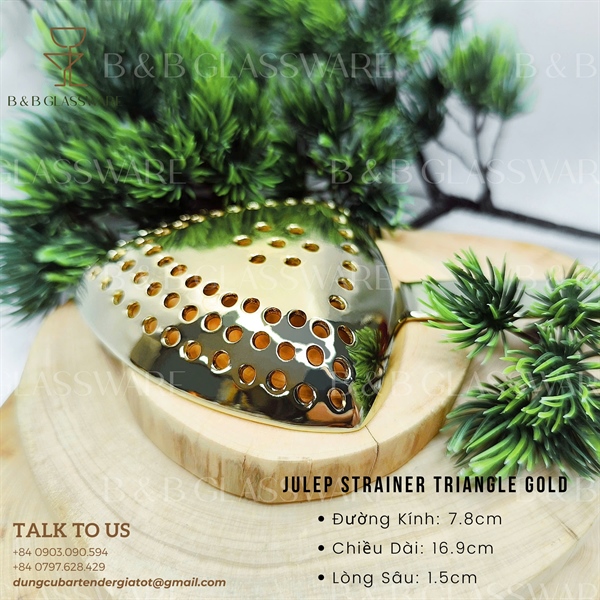 Julep Strainer Triangle Gold 3