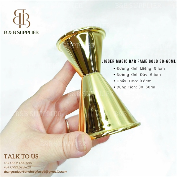 Jigger Magic Bar Fame Gold 30-60ml 3