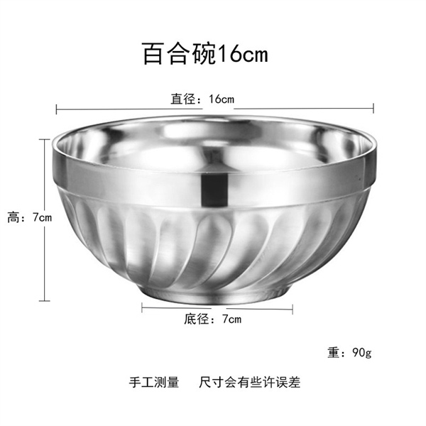 Chén Inox Tô Inox 2 Lớp Bán Phở Bánh Canh - 16cm