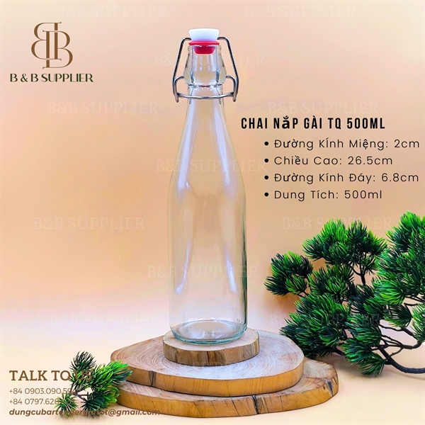 Chai Nắp Gài Thân Tròn B&B