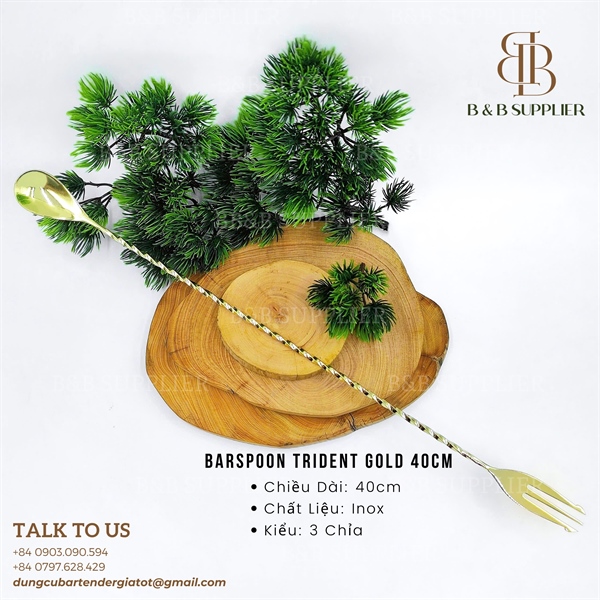 Barspoon Trident Gold 40cm