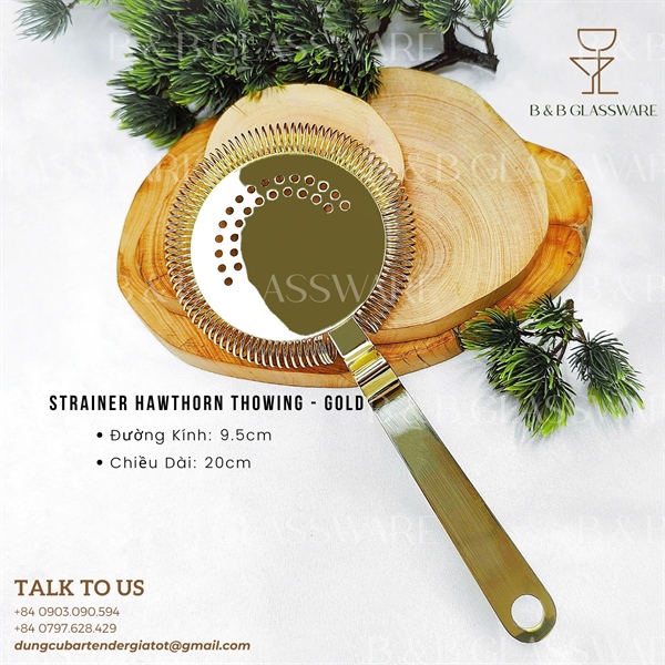 Strainer Hawthorn Thowing - Gold - ảnh 2
