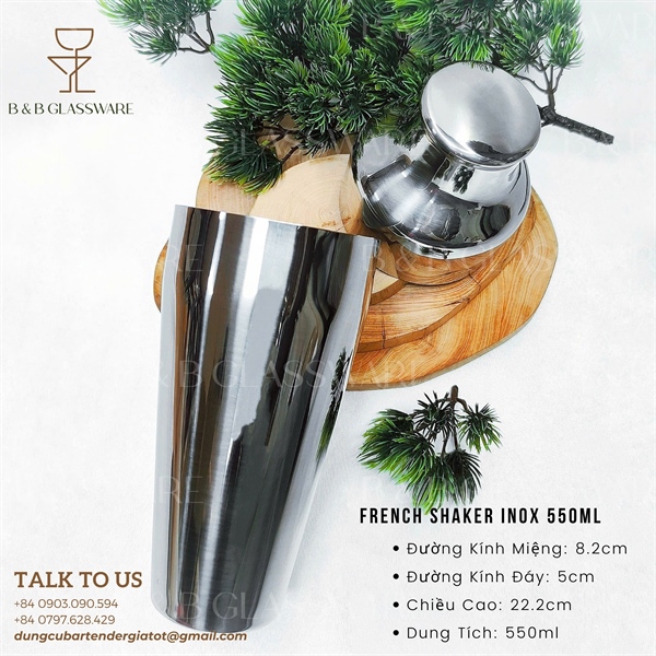French Shaker Inox 550ml 3