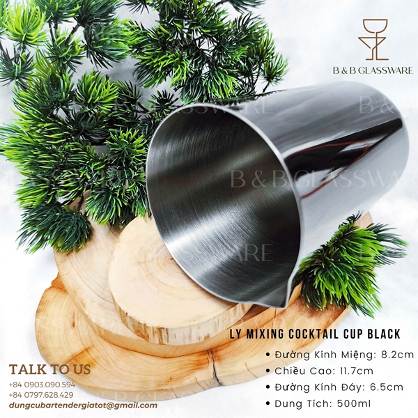 Ly Mixing Cocktail Black 500ml - ảnh 2