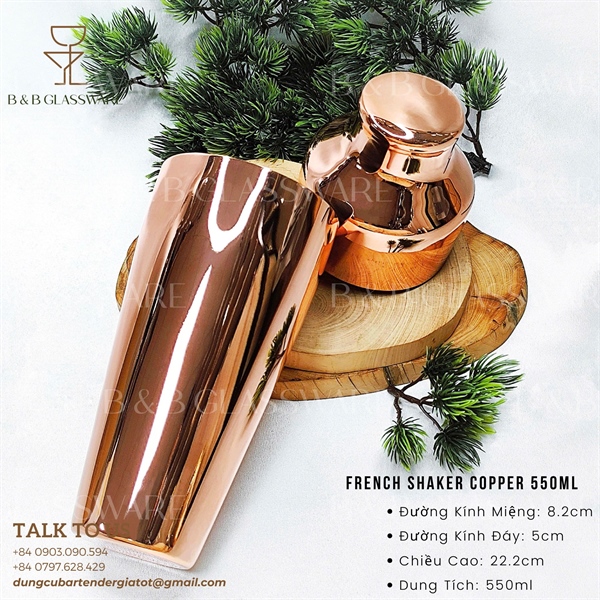 French Shaker Copper 550ml 3
