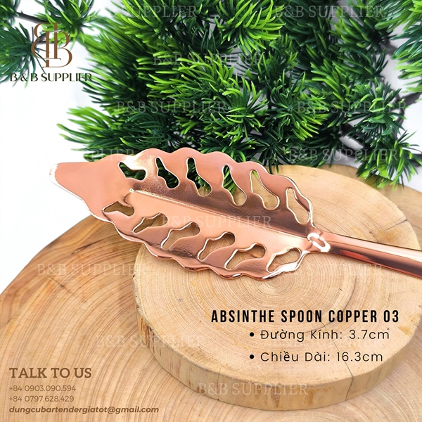 Absinthe Spoon Copper 03/ Muỗng Absinthe Đồng 03 3