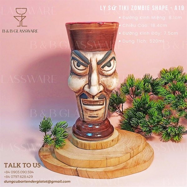 Ly Sứ Tiki Zombie Shape - A19