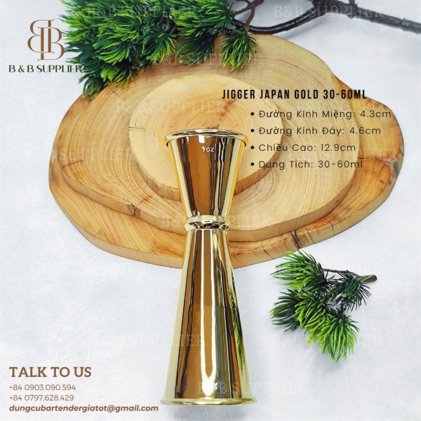 Jigger Japan Gold 30-60ml