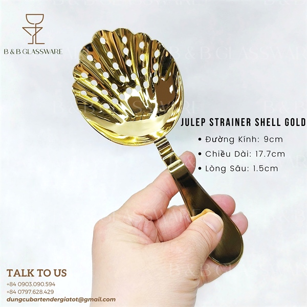 Julep Strainer Shell Gold 4