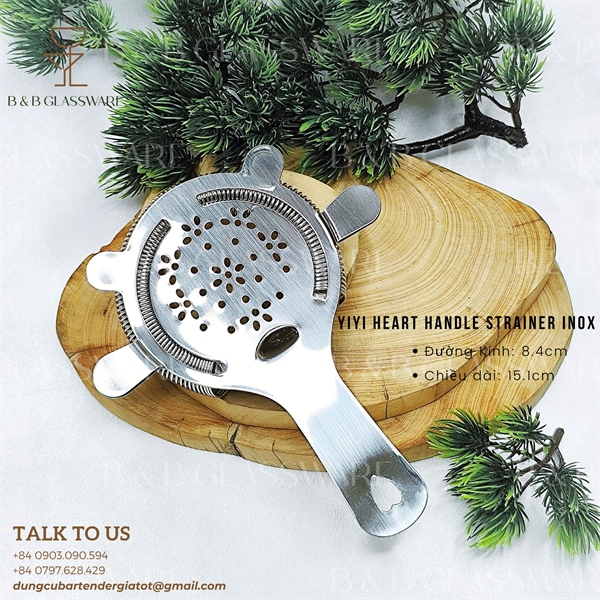 Yiyi Heart Handle Strainer Inox - ảnh 2