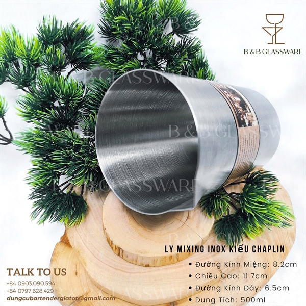 Ly Mixing Inox Kiểu Chaplin - ảnh 2