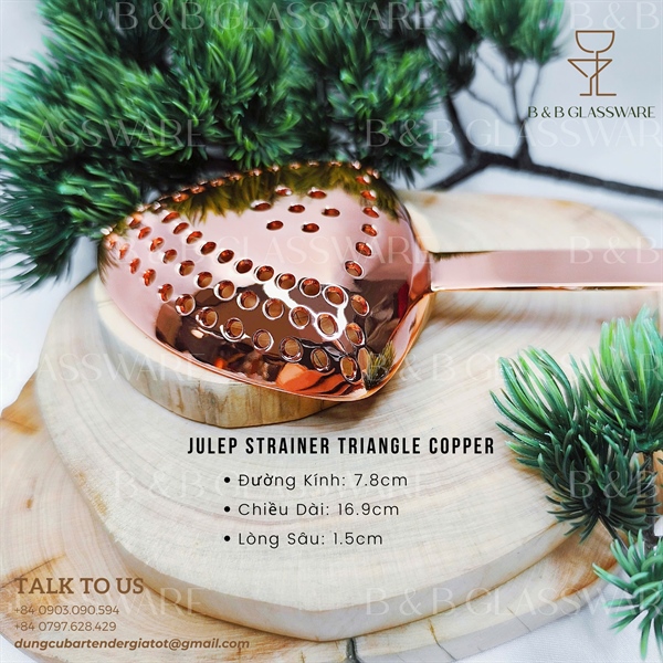 Julep Strainer Triangle Copper 3