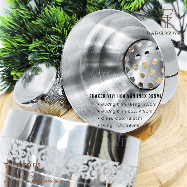 Shaker Yiyi Hoa Văn Inox 395ml 4