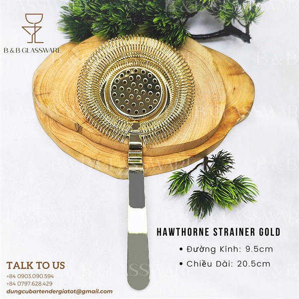 Hawthorne Strainer Gold