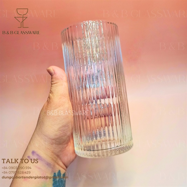 Ly Highball Tròn Sọc Thủy Tinh K340A 390ml - ảnh 2
