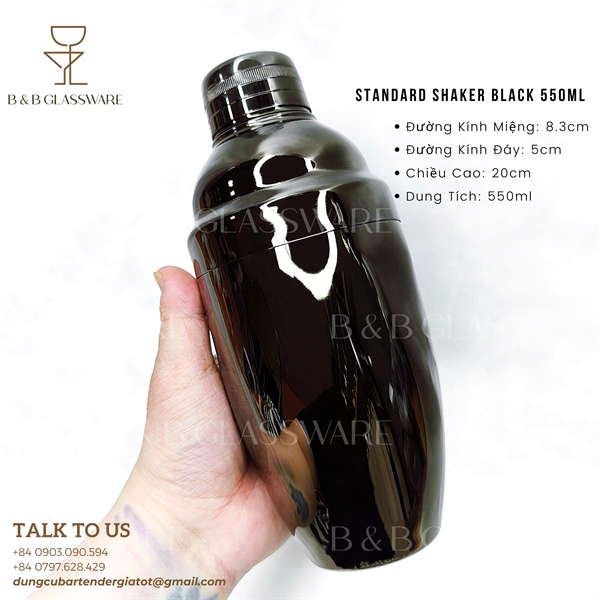 Standard Shaker Black 550ml 5