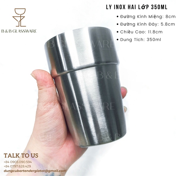 Ly Inox Hai Lớp 350ml 3