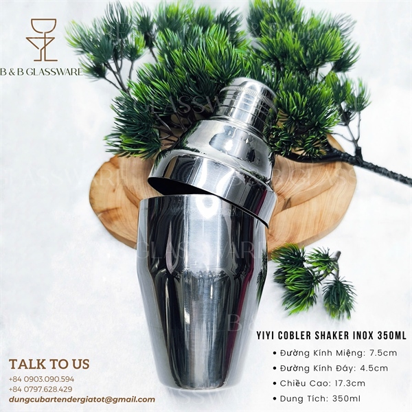 Yiyi Cobbler Shaker Inox 350ml - ảnh 2