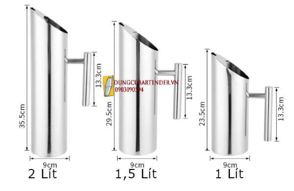 Ca Nước Phục Vụ 1 - 1,5 - 2 Lít