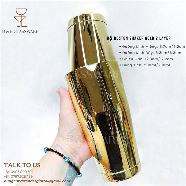 Bộ Boston Shaker Gold 2 Layer 4