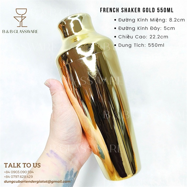 French Shaker Gold 550ml 5