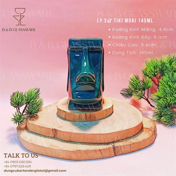 Ly Sứ Tiki Moai 145ml