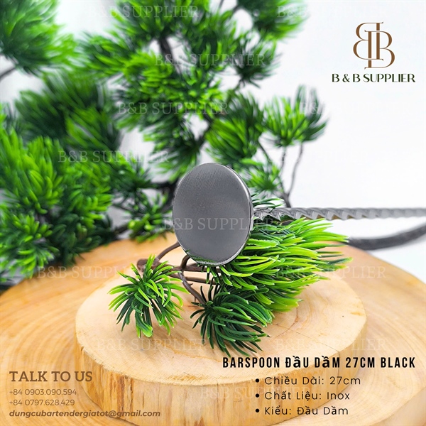 Barspoon Đầu Dầm 27cm Black - ảnh 2