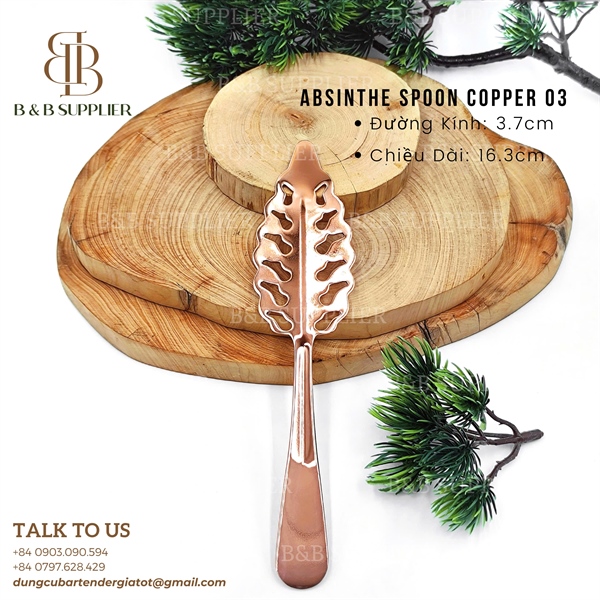 Absinthe Spoon Copper 03/ Muỗng Absinthe Đồng 03