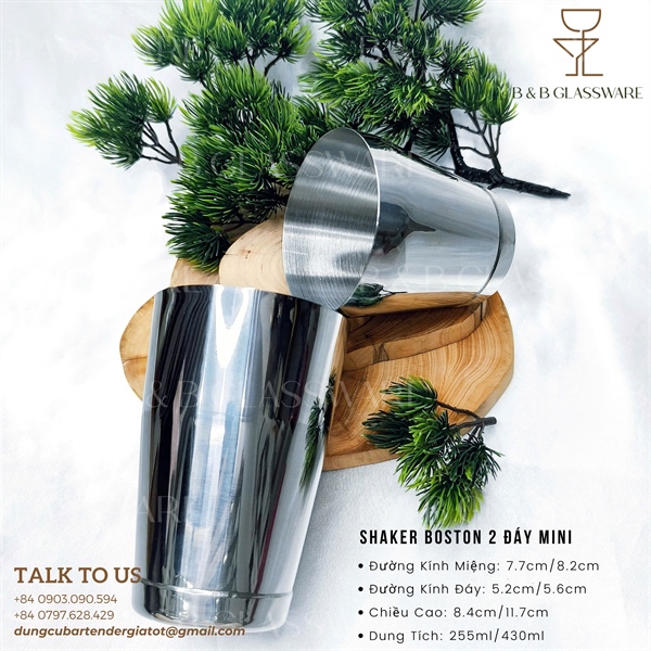 Bộ Shaker Boston 2 Đáy Mini 3