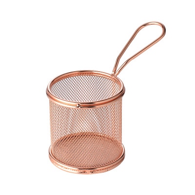 Rổ Chiên Khoai Tây Trụ Tròn Màu Đồng 9cm