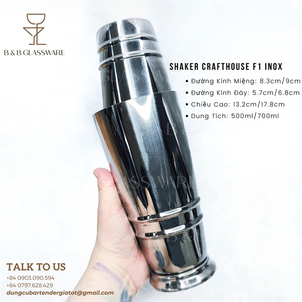 Bộ Shaker Crafthouse F1 Inox 4