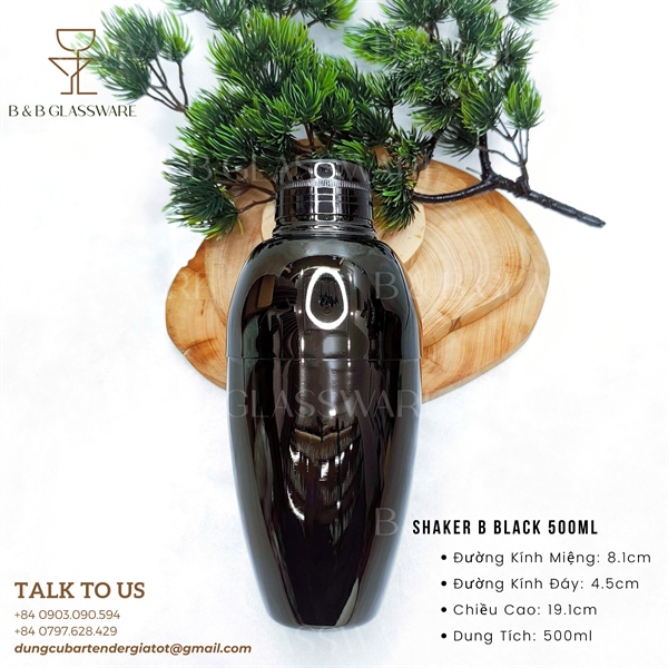Shaker B Black 500ml