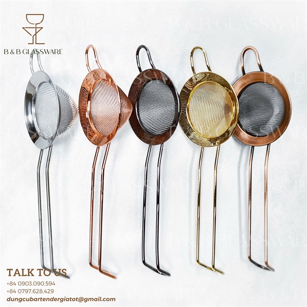 Fine Strainer Dirty Copper 8cm / Vợt Lược Cocktail Màu Đồng Cổ 8cm 5