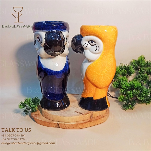 Ly Sứ Tiki Parrot Yellow A53-2 3