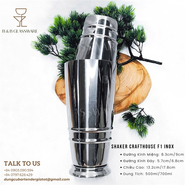 Bộ Shaker Crafthouse F1 Inox