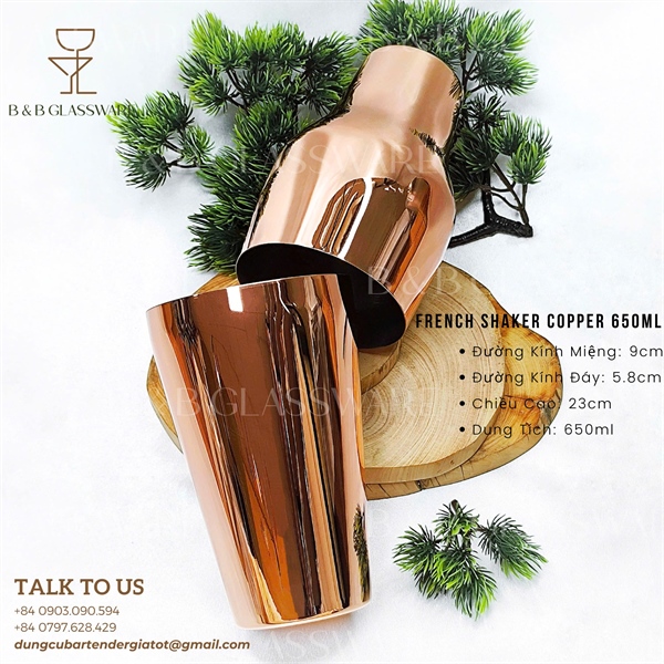 French Shaker Copper 650ml - ảnh 2