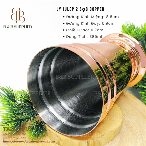 Ly Julep 2 Sọc Copper / Julep Cup 2 Stripes Copper - ảnh 2