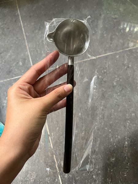Muỗng Múc Bạc Cán Gỗ 25cm 4