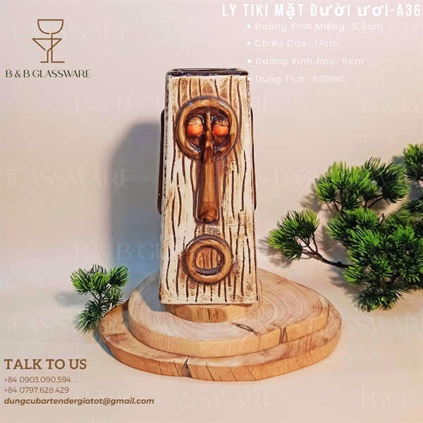Ly Sứ Tiki Mặt Đười Ươi - A36