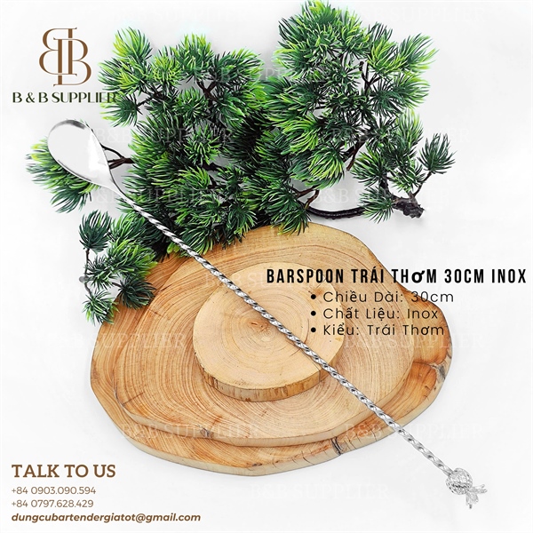 Barspoon Trái Thơm 30cm Inox